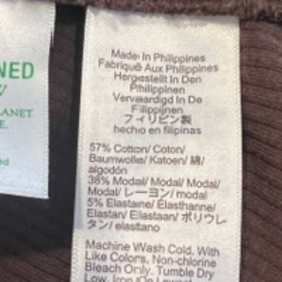 J. Crew Brown Ribbed Ruched Mock Neck  Size Large - Picture 7 of 8